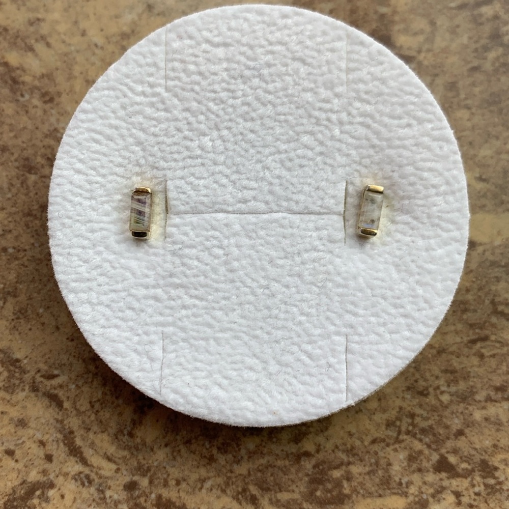 LEAH ALEXANDRA | Channel studs moonstone | EUC